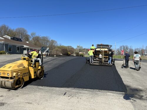 Asphalt Paving Install at Mario’s 410 Grille in Bridgewater, Pa by Hard Rock Paving & Sealcoating, Inc.